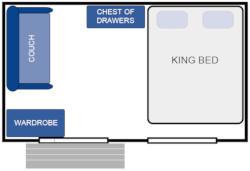 Cabin King: Large, Bedroom