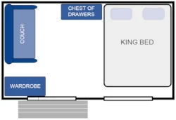 Cabin King: Large, Bedroom