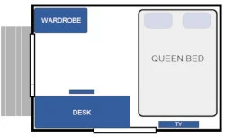 Cabin King: Standard, Bedroom