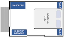 Cabin King: Standard, Bedroom