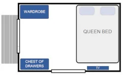 Cabin King: Standard, Bedroom